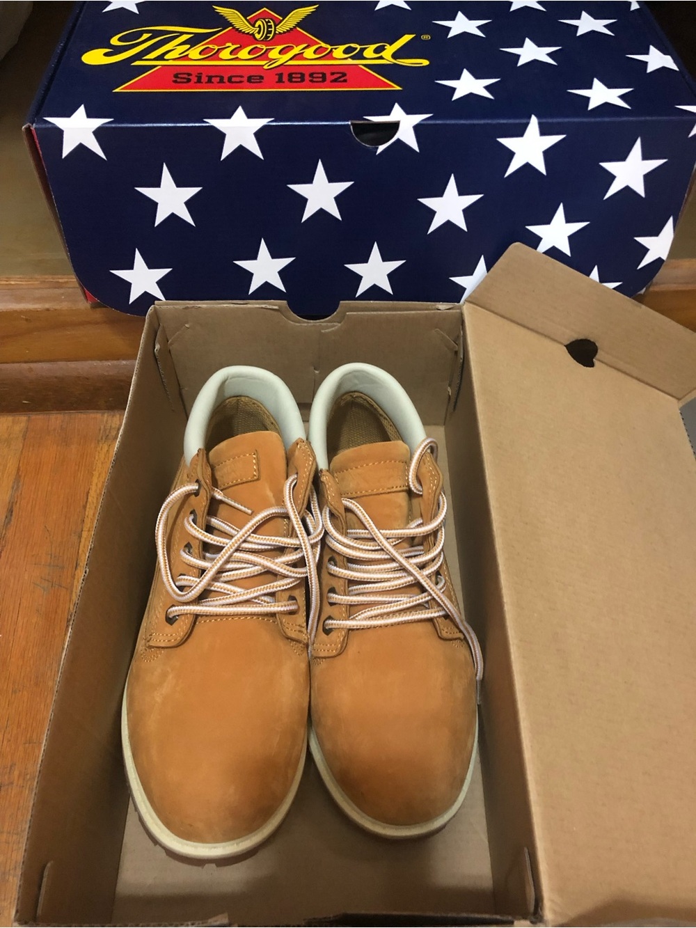 Kids Tan Lace-Up Work-Style Boots